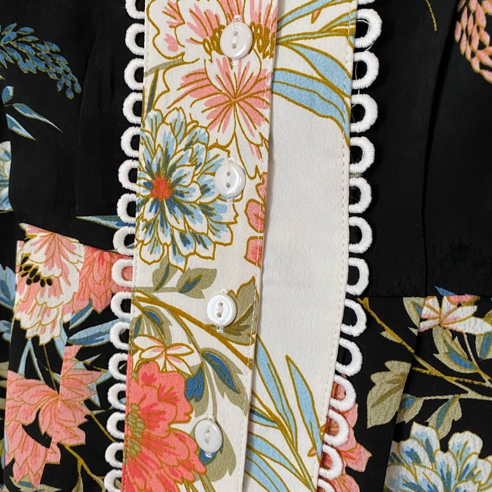 Japanese Inspired Kimono Floral Dress 116 - Picture 8 of 9